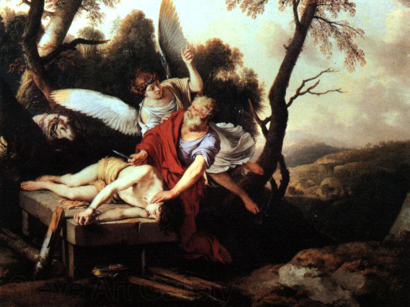 LA HIRE, Laurent de Abraham Sacrificing Isaac g Germany oil painting art
